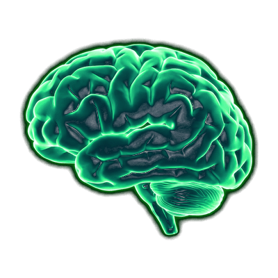 Neon brain visual representing the AI modeling layer used for free daily pick workflows in Per4orm Bets guides.